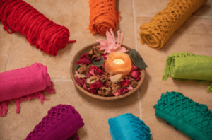 rebozo, cercle de femme, bougie, rituel calinéo loire 42